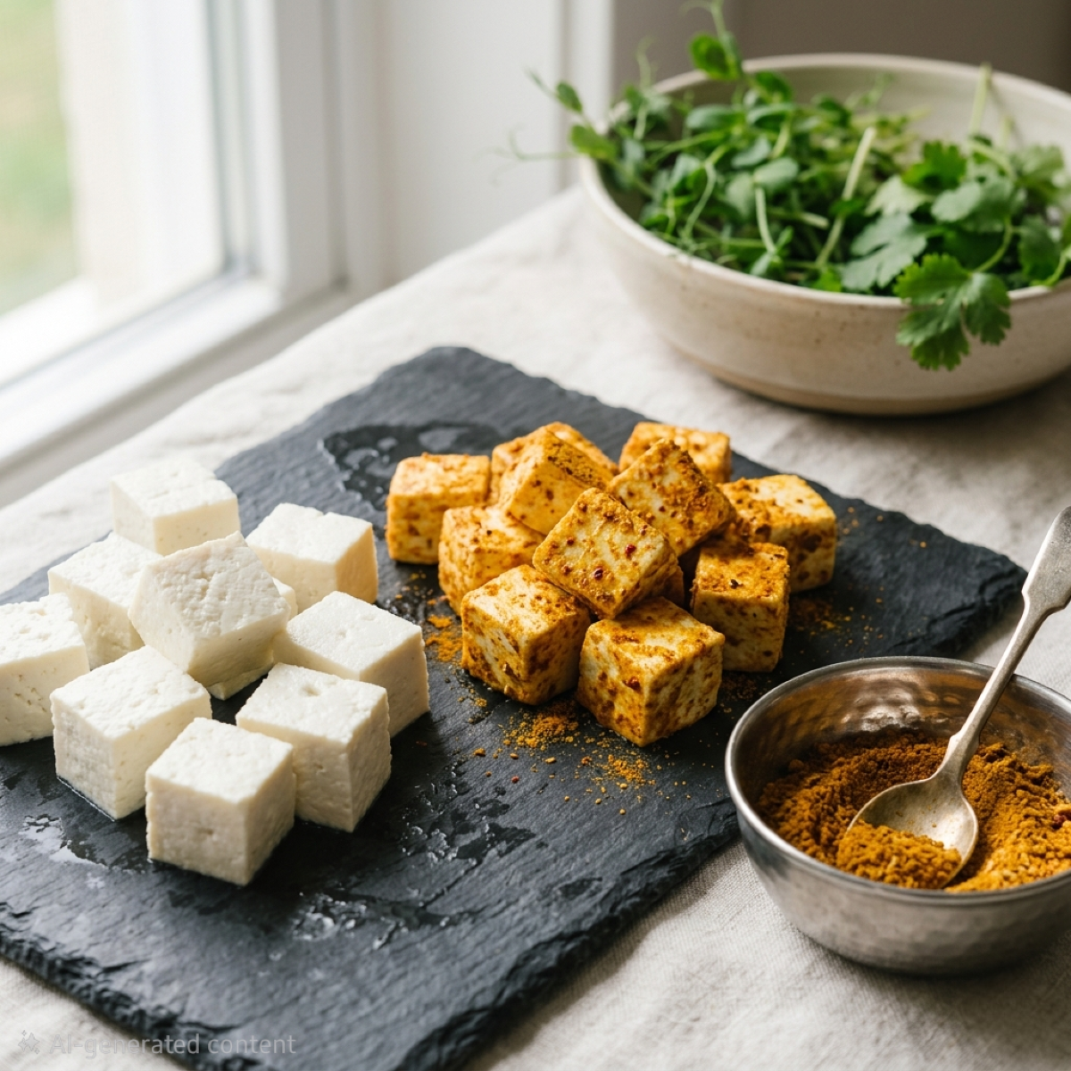 In-house A2 cow milk paneer used in Celato Fresh Roasted Paneer Bowl, Ahmedabad