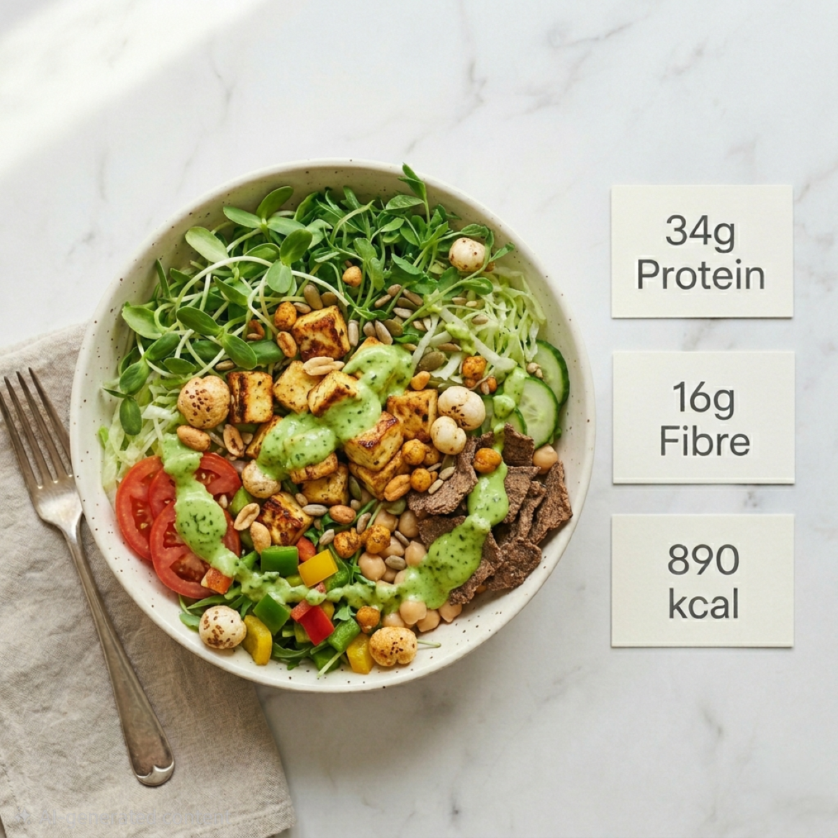 High protein salad bowls from Celato Fresh, Ahmedabad — protein, fibre and calorie macros